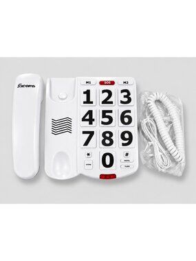 Excelltel Big Button Corded Landline Phone for Seniors EX-LD-265 Hearing Aid